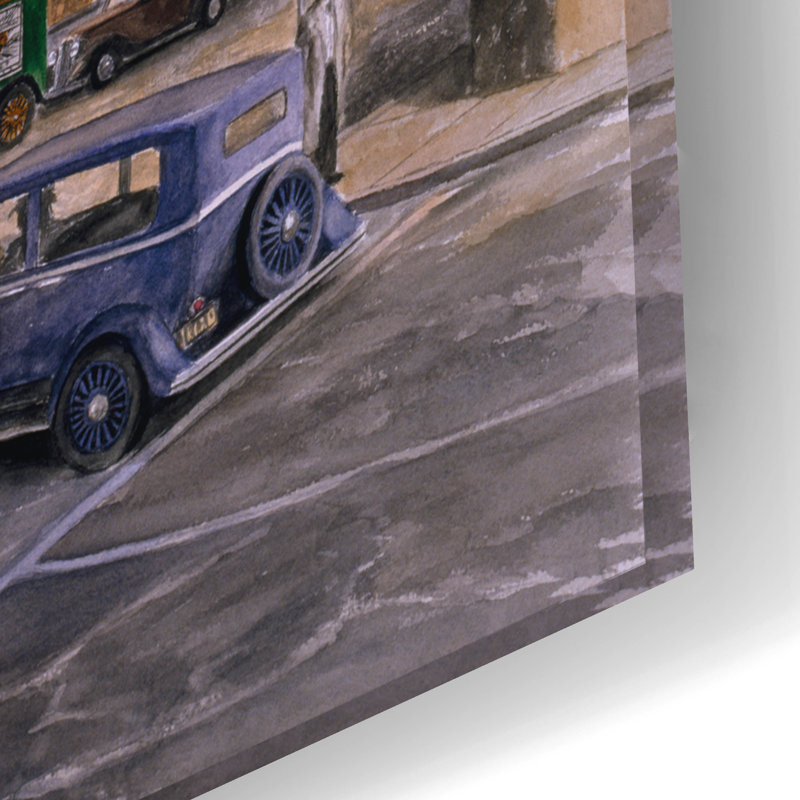 «A Night On Bunker Hill» par Stanton Manolakas, art en verre acrylique Wal, H 16 po x l 24 po x P 0,2 po