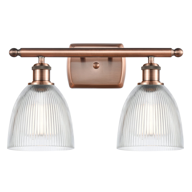 Asdsit 2 - Light Dimmable Vanity Light, Clear, Oil Rubbed Bronze, Bulb Not Included