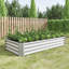 Lit de jardin surélevé en métal durable, 6 x 3 x 1 pi, idéal pour les plantes, les légumes et les fleurs avec une base ouverte pour le drainage-1831139917