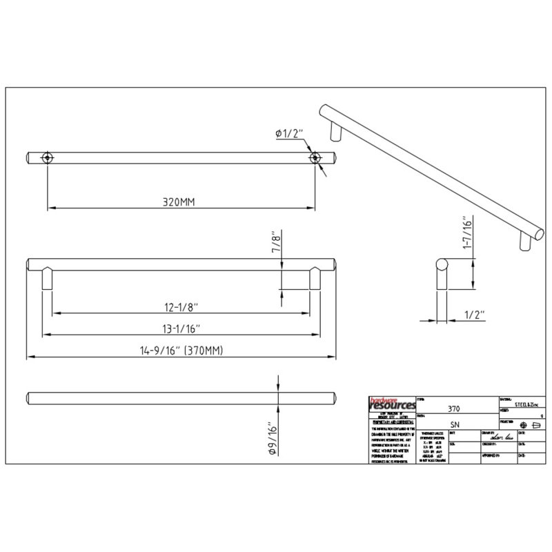 Key West Bar Pull, Satin Nickel, 5 1/16"