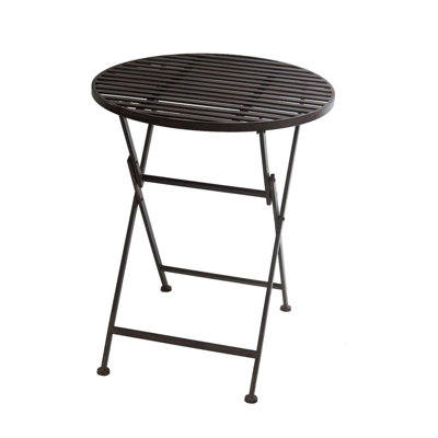 Folding Wrought Iron Bar Table