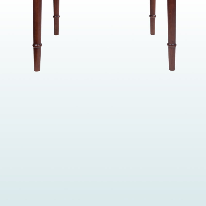 Sasha Square Dining Table with Elegantly Turned Legs in Brown Finish, 29.83" H X 35.68" W X 35.68" D