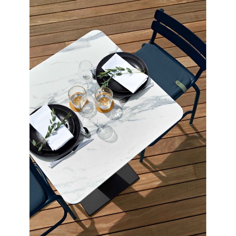 Luxembourg Outdoor Dining Side Chair, Deep Blue, 2