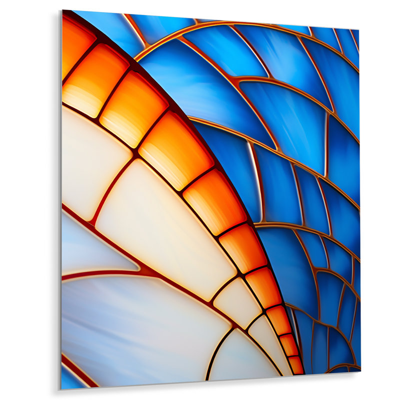 Ailes de papillon - reproduction d'art abstraite murale, Métal métal, H 32 po x l 24 po