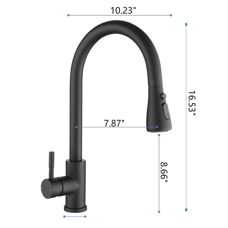 KISRAIS Pull Out Kitchen Faucet