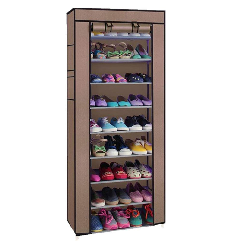 30 Pair Stackable Shoe Rack, Brown