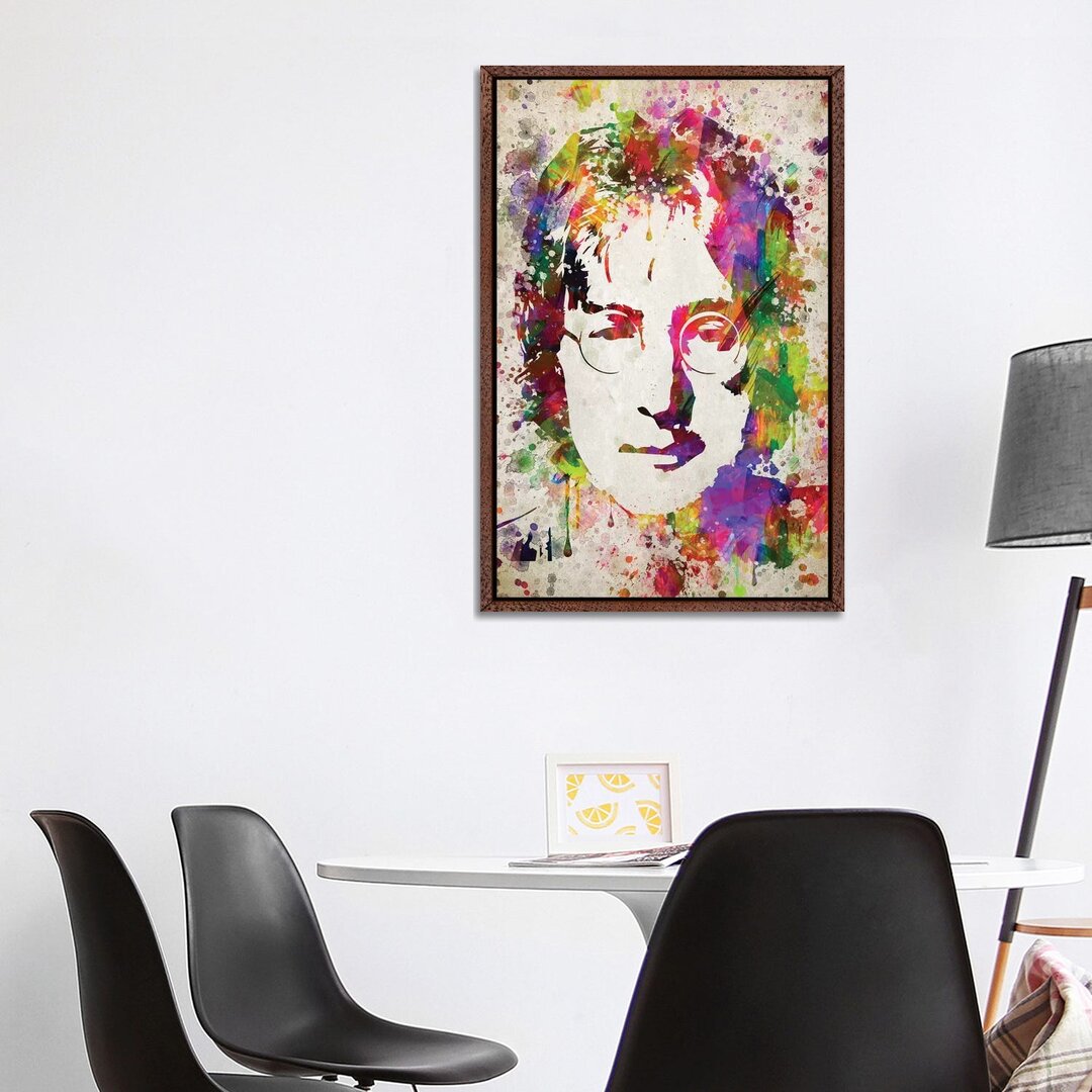 Leinwandbild - Grafikdruck „John Lennon” von Aged Pixel