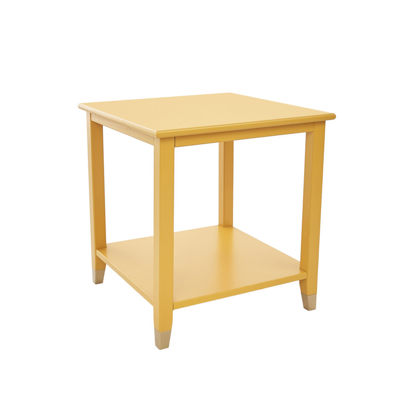 Table de bout avec rangement Hoppert, Moutarde