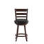 Tabouret de bar pivotant à hauteur échelle de qualité commerciale avec siège rembourré et rembourré-302501663-302501662
