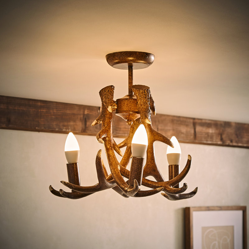 Omarion Semi Flush Mount, No Bulb