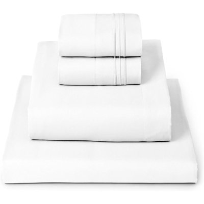 Full Sheets Set - 4 PC Iconic Collection Bedding - Hotel Luxury,  Soft, Cooling Bed Sheets - Wrinkle, Fade, Stain Resistant