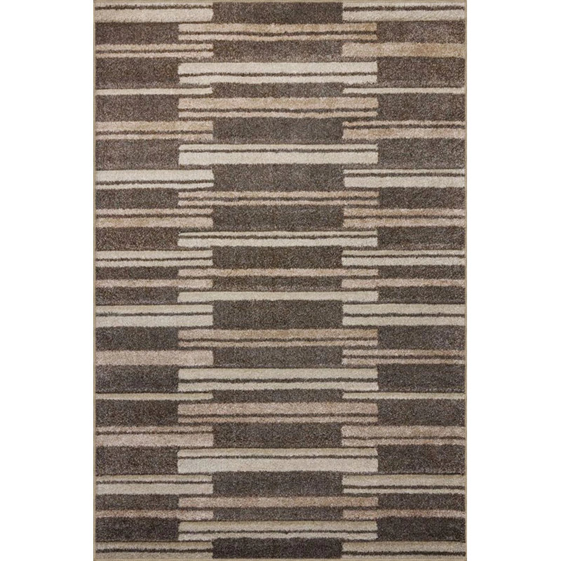 Colorful Linear Striped Woven Base Washable Carpet, Rectangle 2'4" x 4'