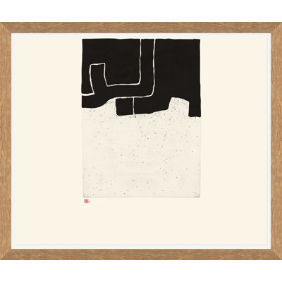 Large 1 - Peinture sur papier avec cadre photo