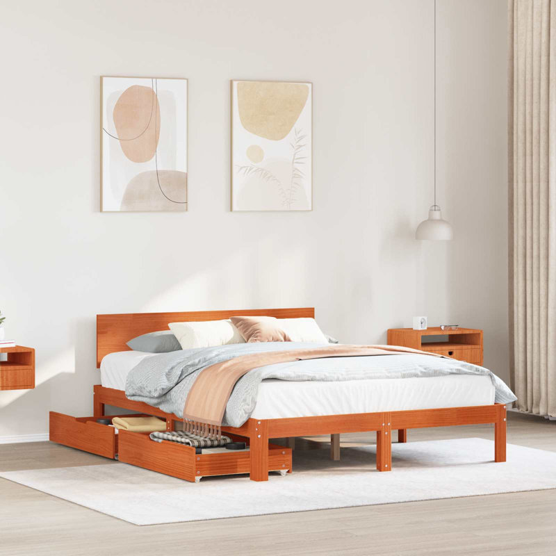 Solid Wood Bed Frame, Single (3')
