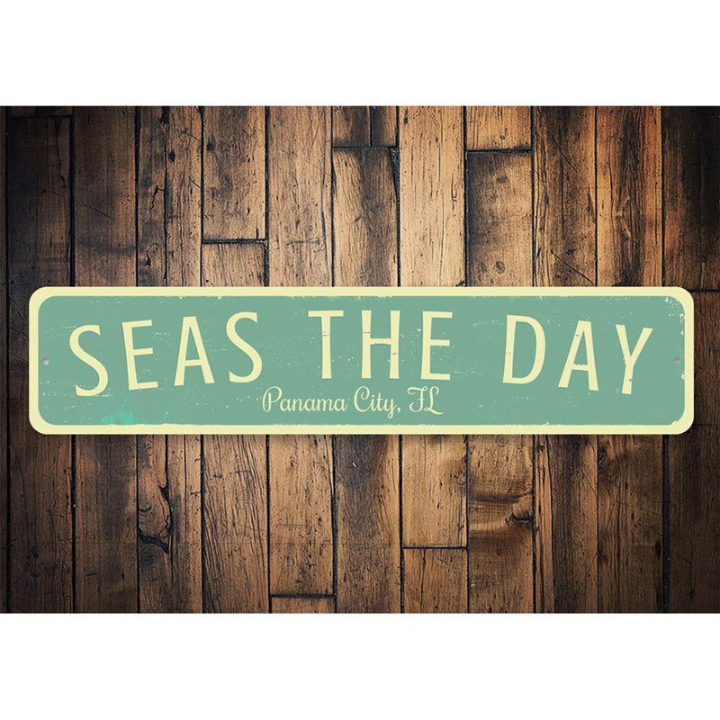 Panneau en aluminium Seas The Day, H 4 po x l 18 po x P 0,04 po