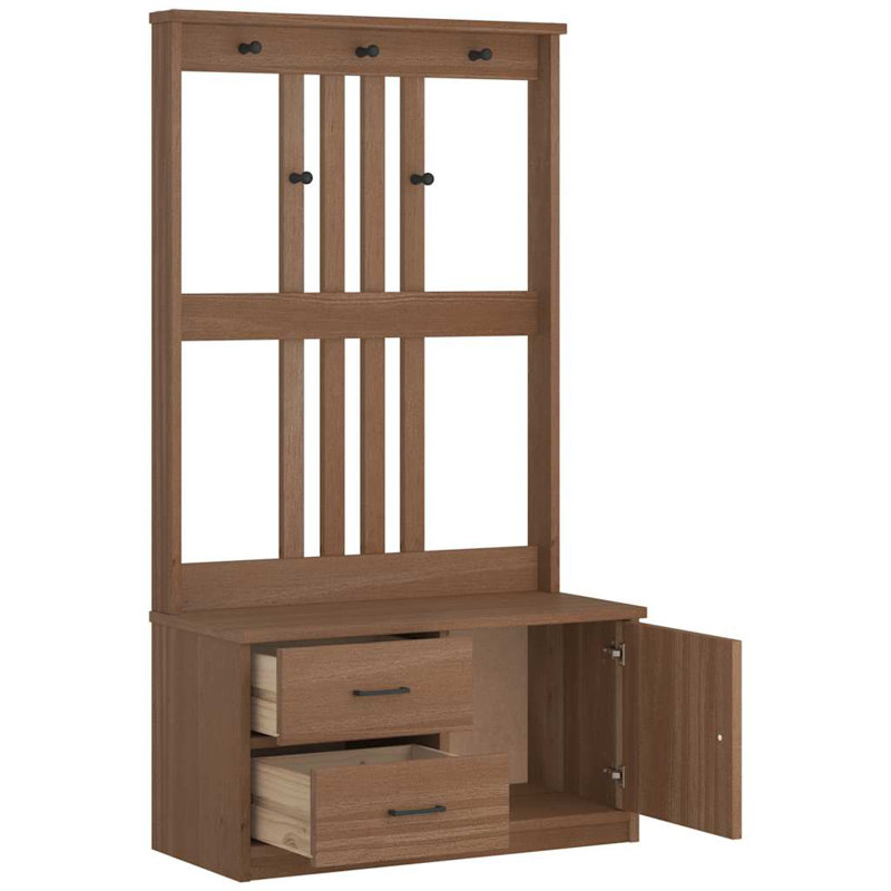 Chandlar Hall Tree 87cm Wide, Walnut