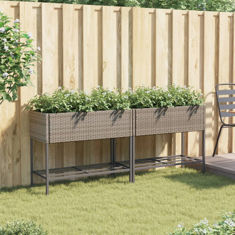 Elevated Planter, 75cm H x 90cm W x 40cm D, Grey