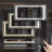 Abriele Wall Mount Bathroom Mirror with LED Lights, 3 Color Mode Lights,  Defogger, Memory Function, Dimmer-1157663655