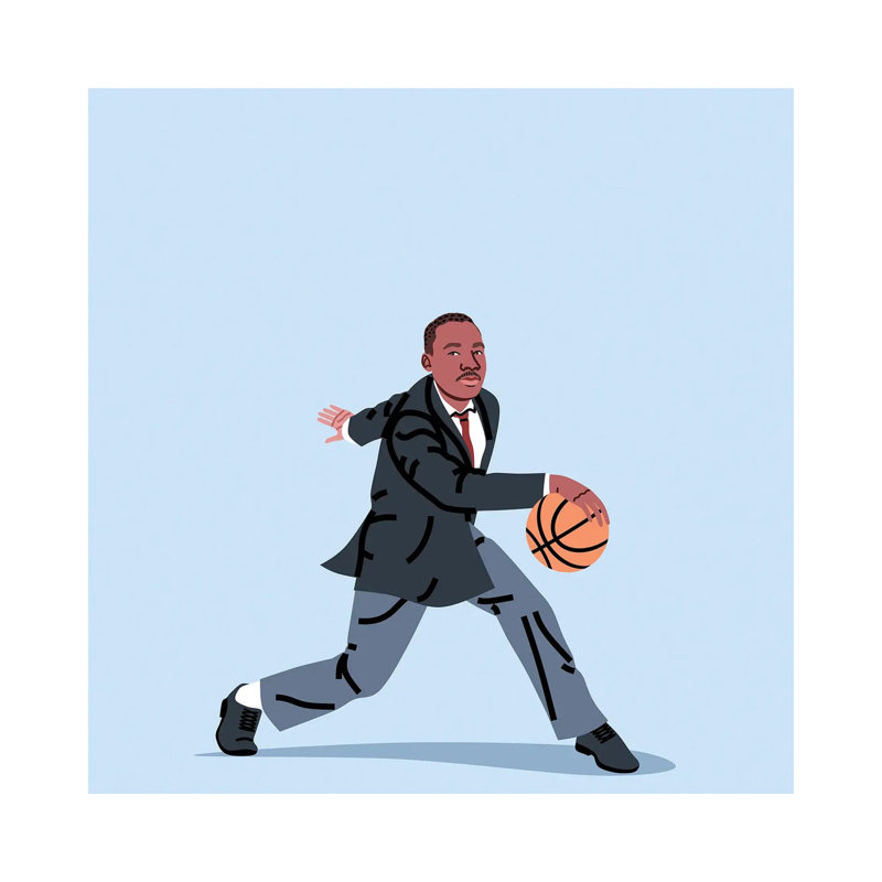 «Balling Martin» par Elad Shagrir - impression, H 18 po x l 18 po x 1,5 po, Toile tendue