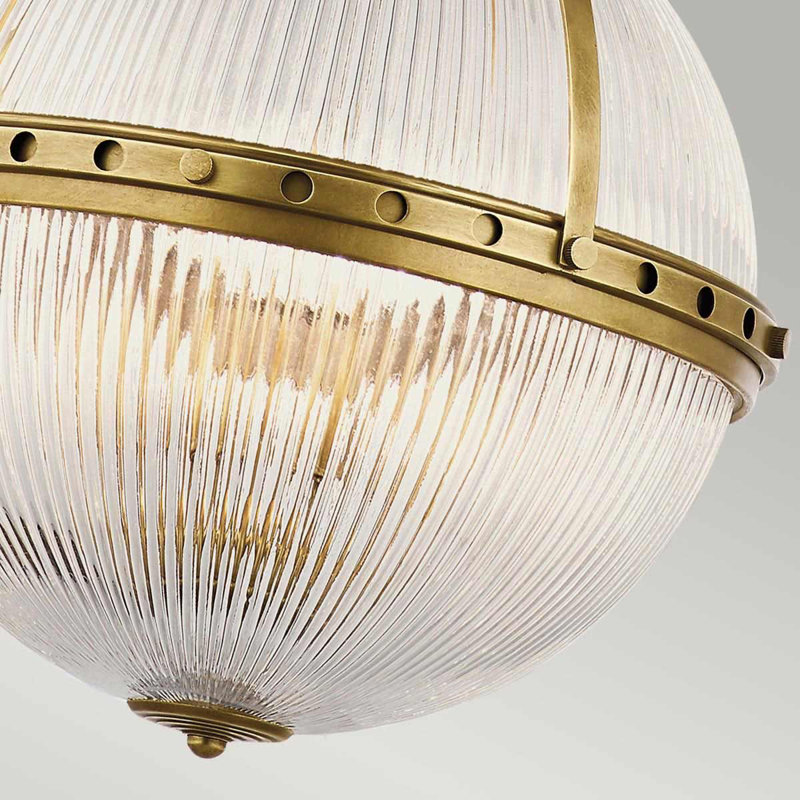 Zolder 3 - Light Sphere Pendant, Natural Brass