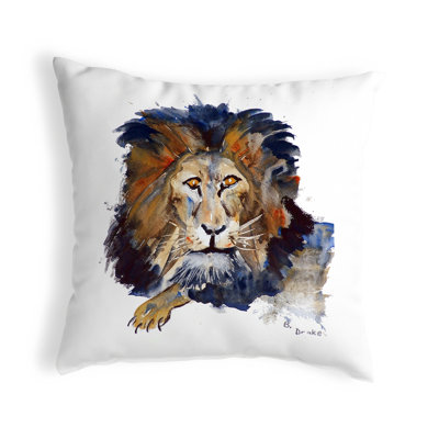 Lion Indoor/Outdoor Throw Pillow