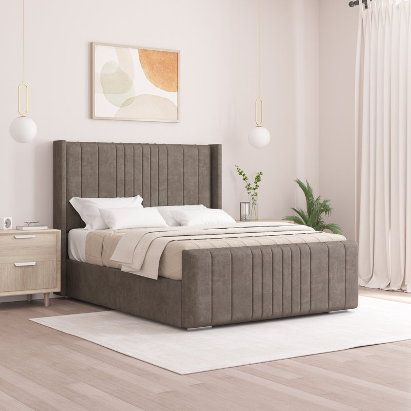Denzel Upholstered Bed , Super King (6'), Mole