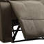 Fauteuil inclinable gris poli avec accoudoirs coussinés