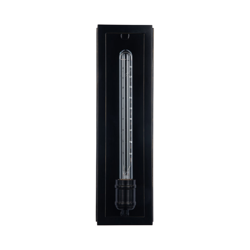 Mocanaqua Black Steel 1-Light Wallchiere Modern Sconce