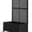 Metal Planter Box with Trellis and Wheels-875720062