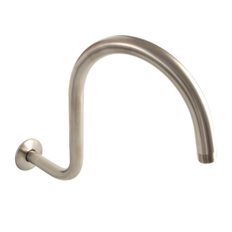 Restoration 14 Inch Shower Arm And Flange, Brushed Nickel