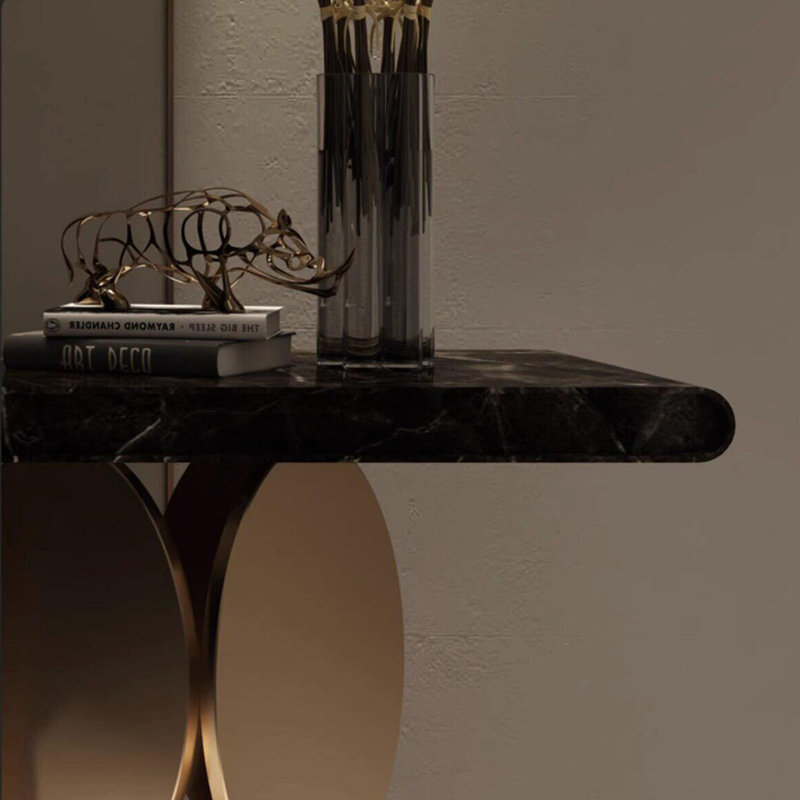 Console moderne en marbre, H 33,46 po x l 47,24 po x P 13,78 po