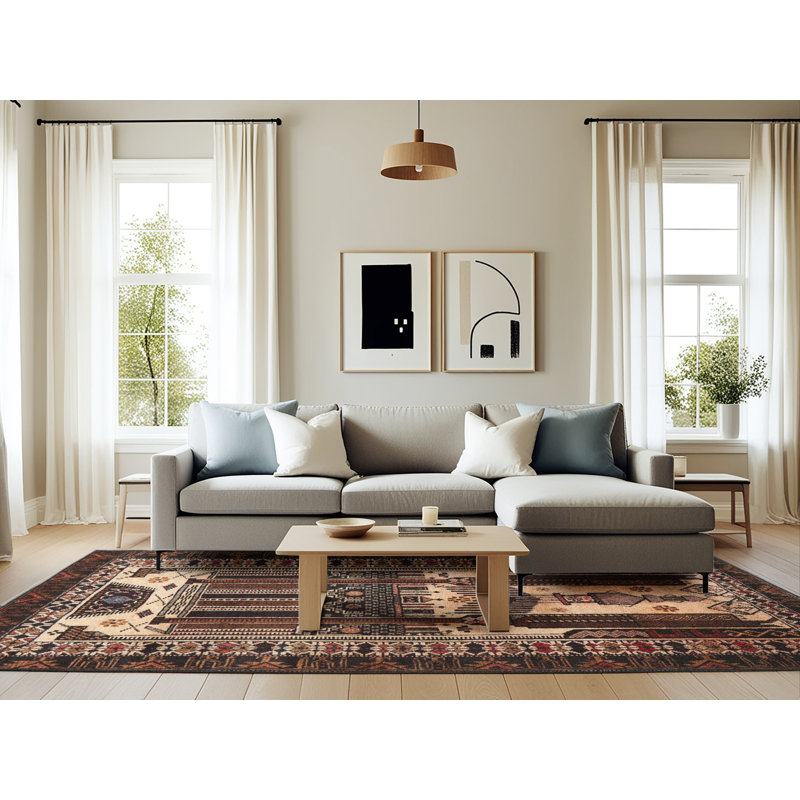 Southwestern Indoor Rug, Rectangle 6' x 9'