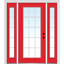 Porte d'entrée pré-suspendue en fibre de verre préfinie lisse-46030424-46030425-46030427