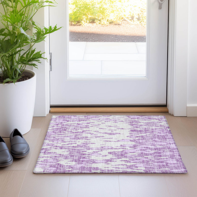 Tapis rectangulaire Aleighna avec envers antidérapant, Rectangle 1 pi 8 po x 2 pi 6 po