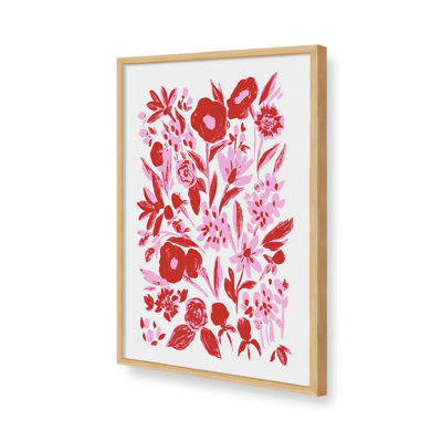 «Red and Pink Artsy Flowers» par Garima Dhawan, impression