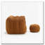 Chenille Upholstered Bean Bag Chair with Ottoman-1663774155