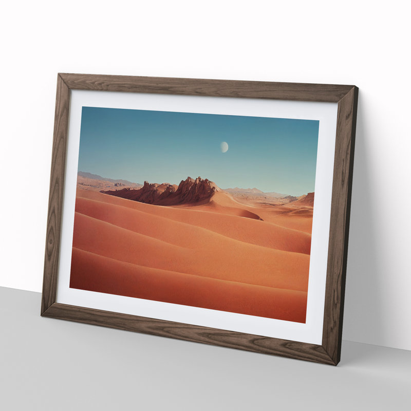 XH1022-599X An Elegant Desert - Single Picture Frame Painting, 34cm H x 46cm W x 2cm D, Walnut