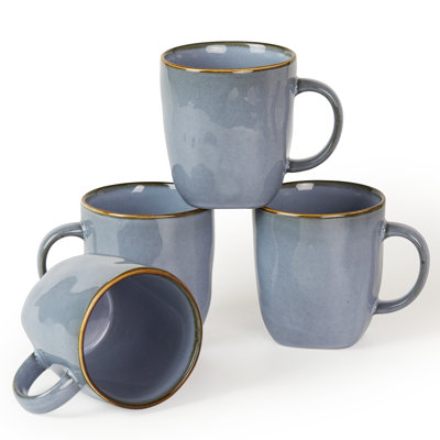 Leny 13oz Square Stoneware Coffee Mug (Set of 4)