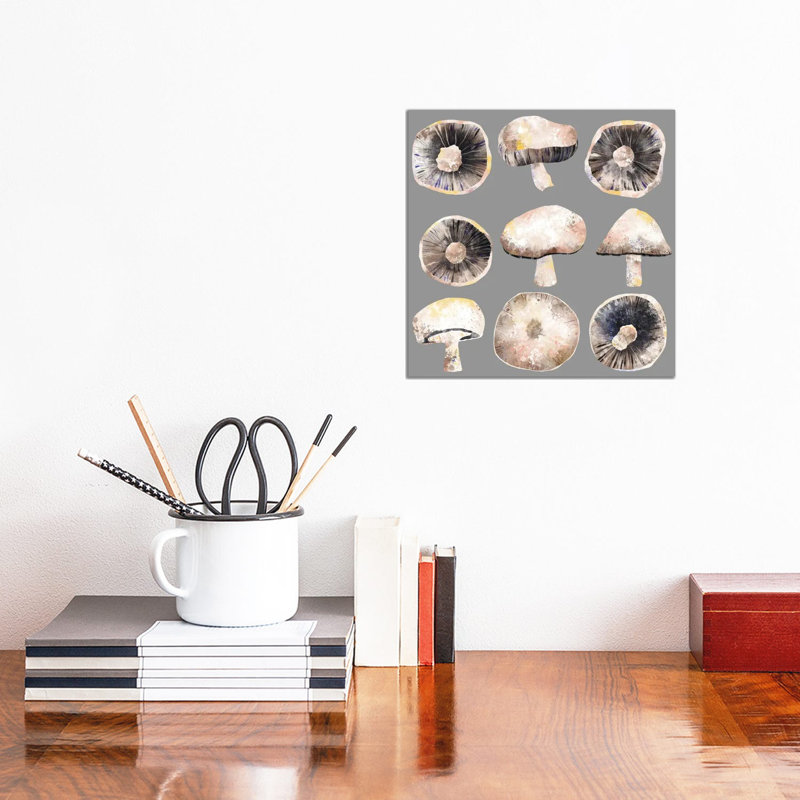 Mushrooms by Nic Squirrell - Wrapped Canvas Print, 30.48cm H x 30.48cm W x 1.91cm D