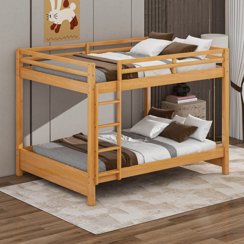 Lit superposé en bois grand avec échelle, Bois