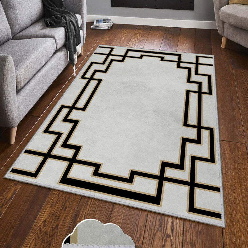 Stylish Hall Carpet Runner, 2.6 x 6.6 Feet | 100% Polyester, 650 g/m², 0.3 in Pile Height | Antibacterial & Non-Slip PVC Dot Underside | Machine Washable, Durable 3D Digital Print | Perfect for Home Décor