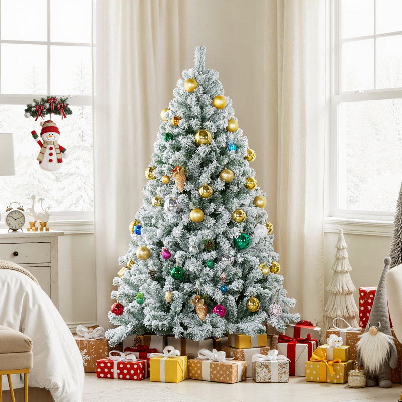 Arbre de Noël artificiel floqué, 6 pi