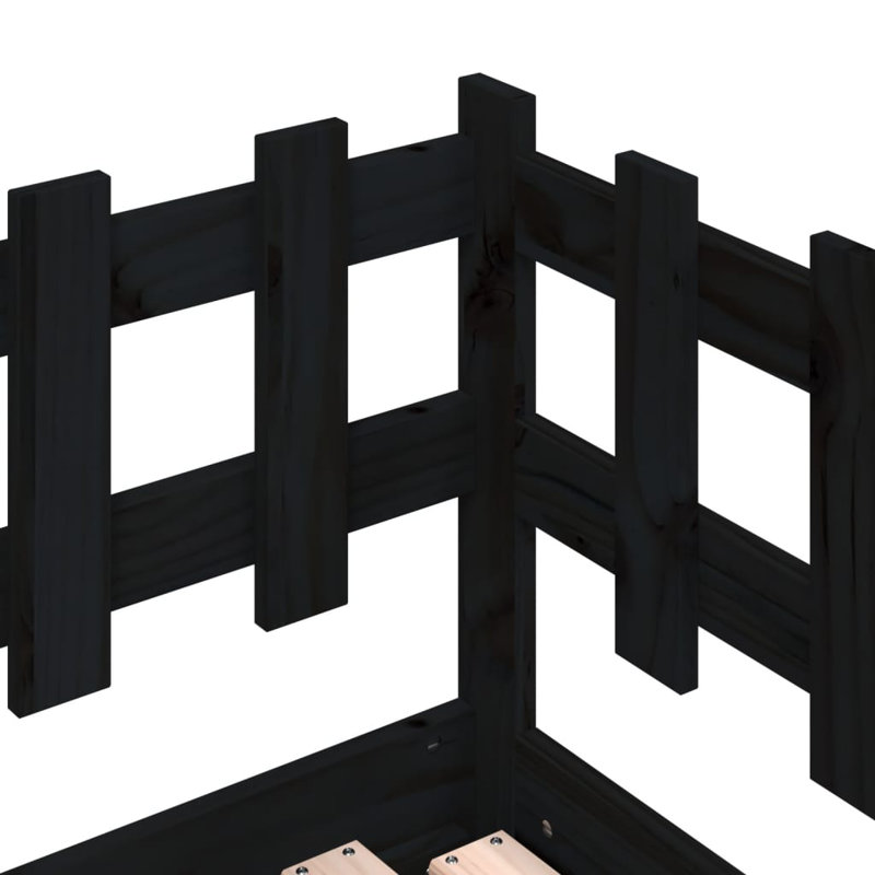Volusia Solid Wood, Black, Single (3')