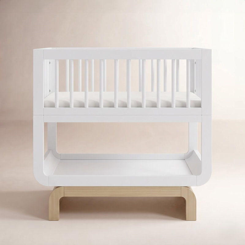 Berceau de luxe convertible 3-en-1 Storkcraft Santorini, Blanc / Bois flotté
