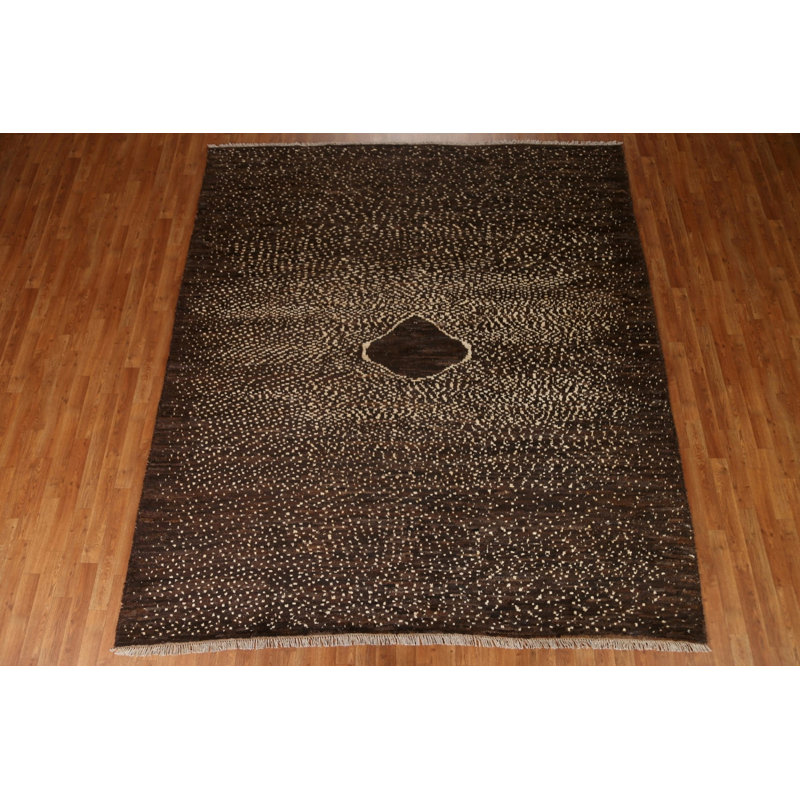 One-of-a-Kind 8'5'' X 9'5'' New Age Wool Area Rug in Brown