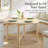  47In Round Solid Wood Dining Table, Modern Farmhouse Table For 4, Space Saving, Easy Assembly - Black-2116675251