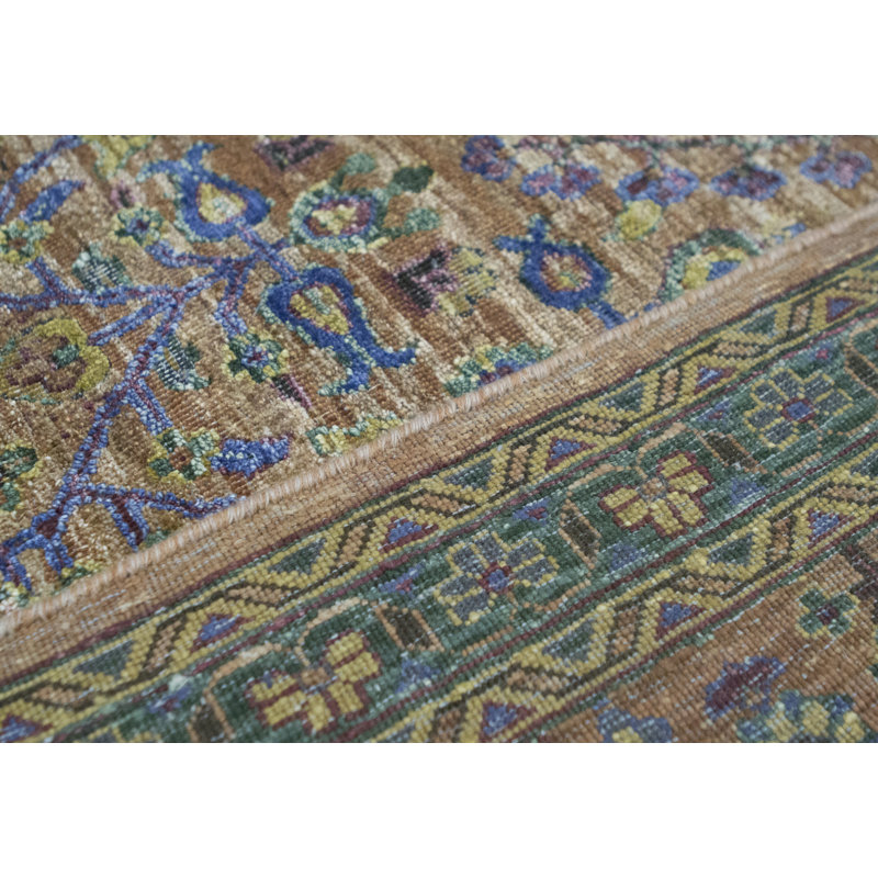 Hand Woven Silk and Wool Area Rug