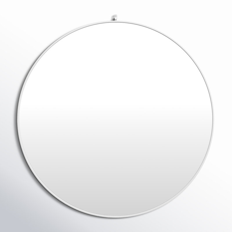 Miroir Cassie, 39 po x 39 po, Blanc