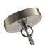 Luminaire suspendu en verre transparent nickel à 1 intensité variable