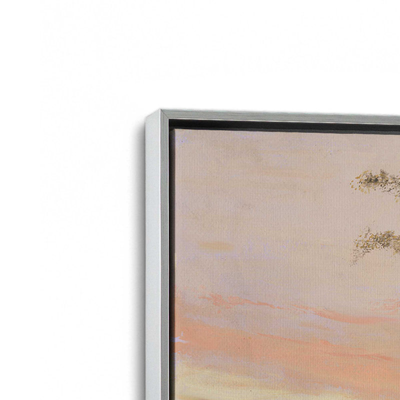 Impression sur toile, "Télécommande Lakeshore I" par Michael Willett, Argent argent, H 36 po x l 48 po